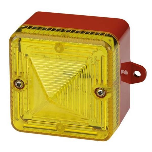 L101HDC024MA0A1R/Y E2S L101HDC024MA0A1R/Y LED Beacon L101H  24vDC [rd] YELLOW Flash/Steady IP66 16-33vDC w/Lugs